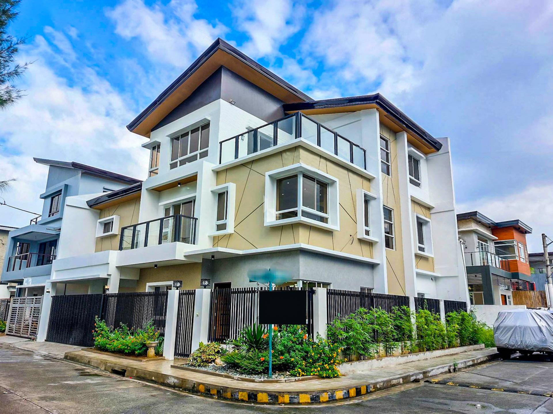 Sophisticated 3-Storey Brand New Corner House and Lot for Sale in Greenwoods Executive Village Pasig City