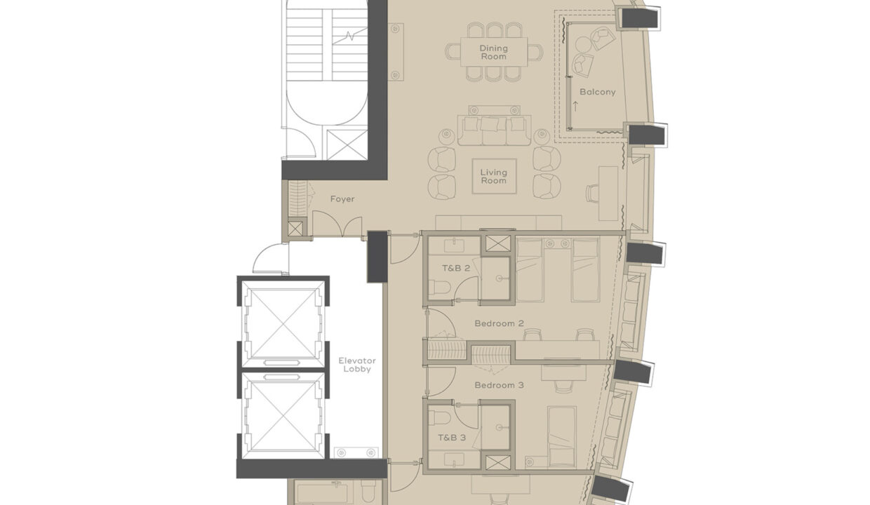 Unit Plan_3BR Deluxe South
