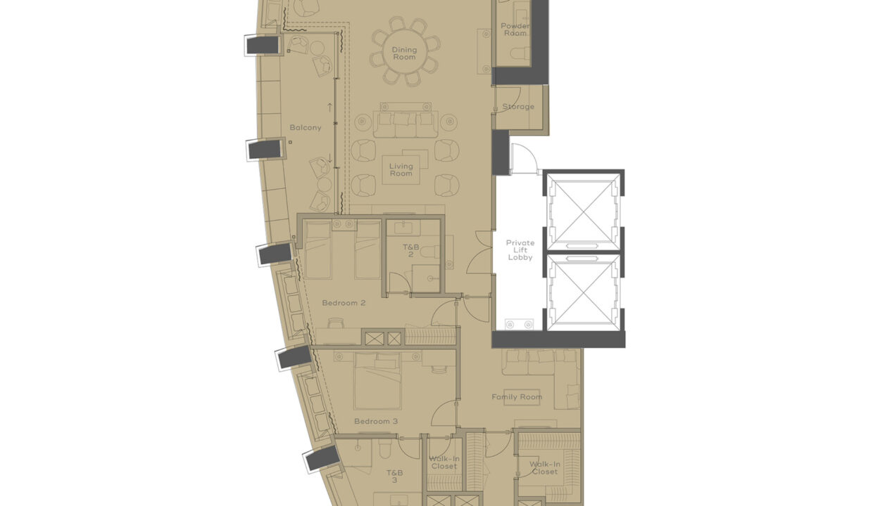 Unit Plan_3BR Premier A South