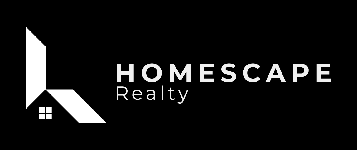 homescape official logo banner type inverted